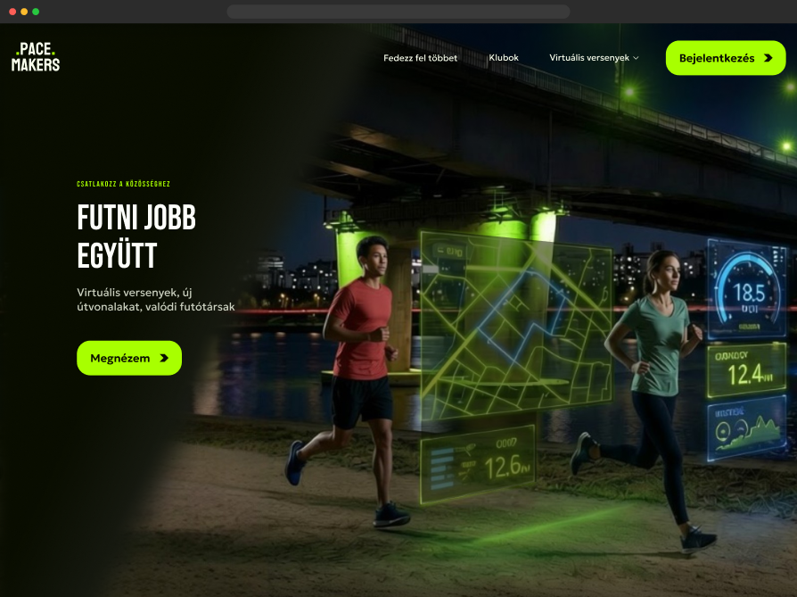 Pacemakers landing page in a browser frame