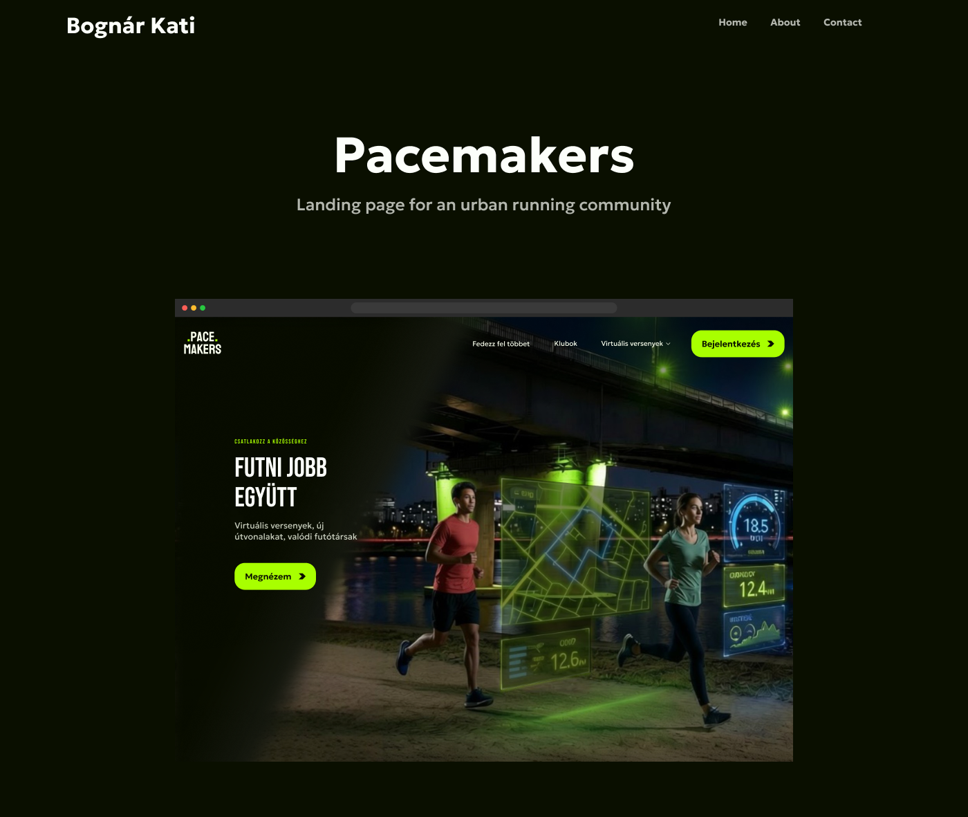 Pacemakers landing page mockup